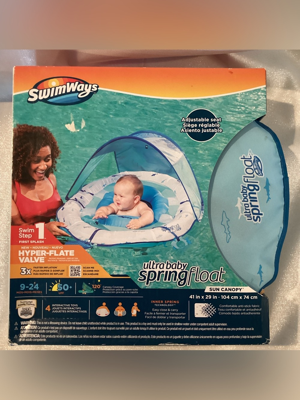Ultra Baby SpringFloat Sun Canopy - Blue